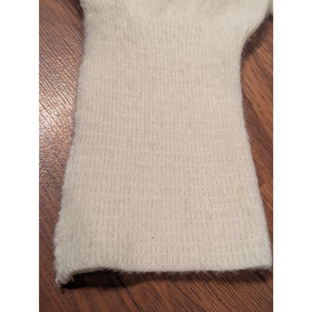 Vintage Christian Dior V-Neck Sweater Made USA Cream Ivory Size L - Picture 8 of 8